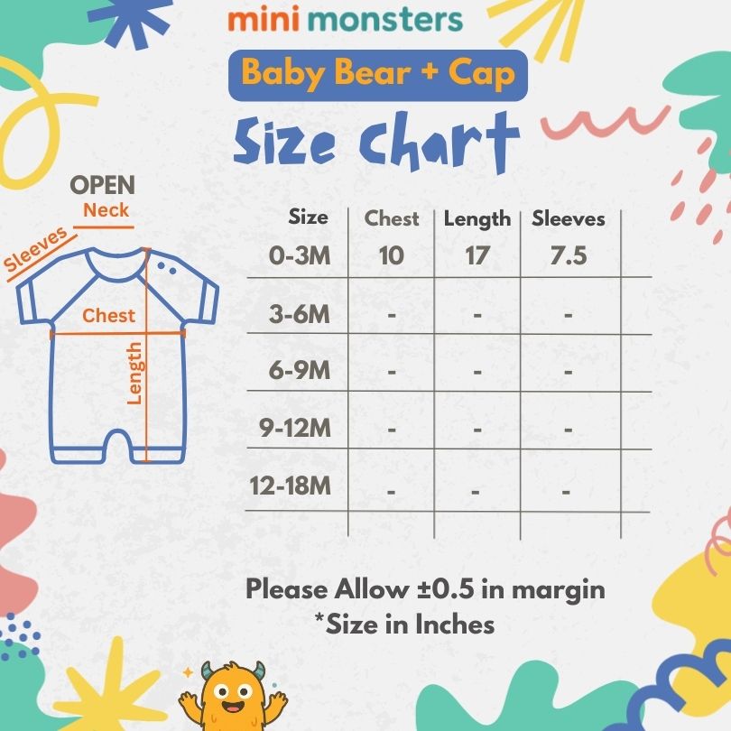 BabyBear Cap Romper Pink - SUMMER FABRIC