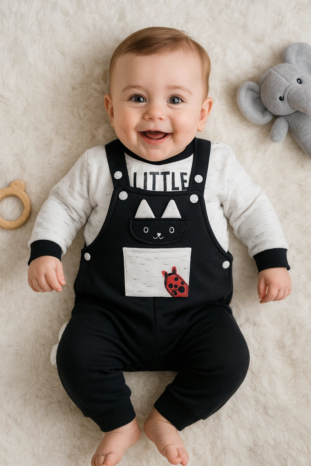 LITTLE MONSTER Black - WINTER TERRY