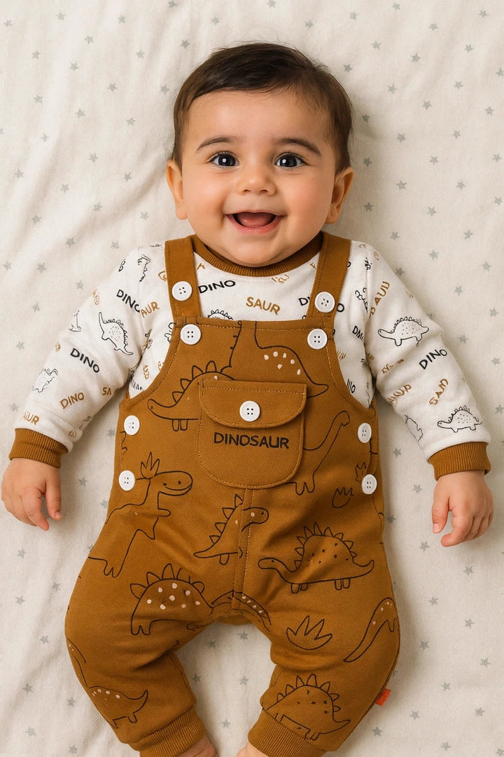 Dinosaur Romper - WINTER TERRY