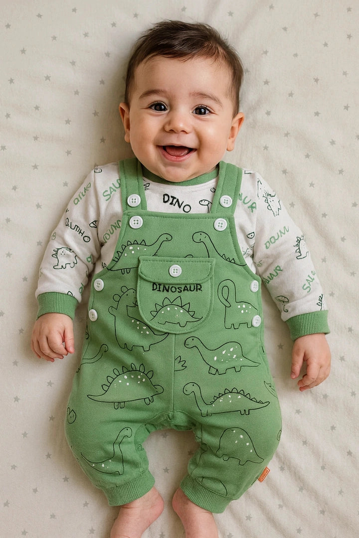 Dinosaur Romper - WINTER TERRY