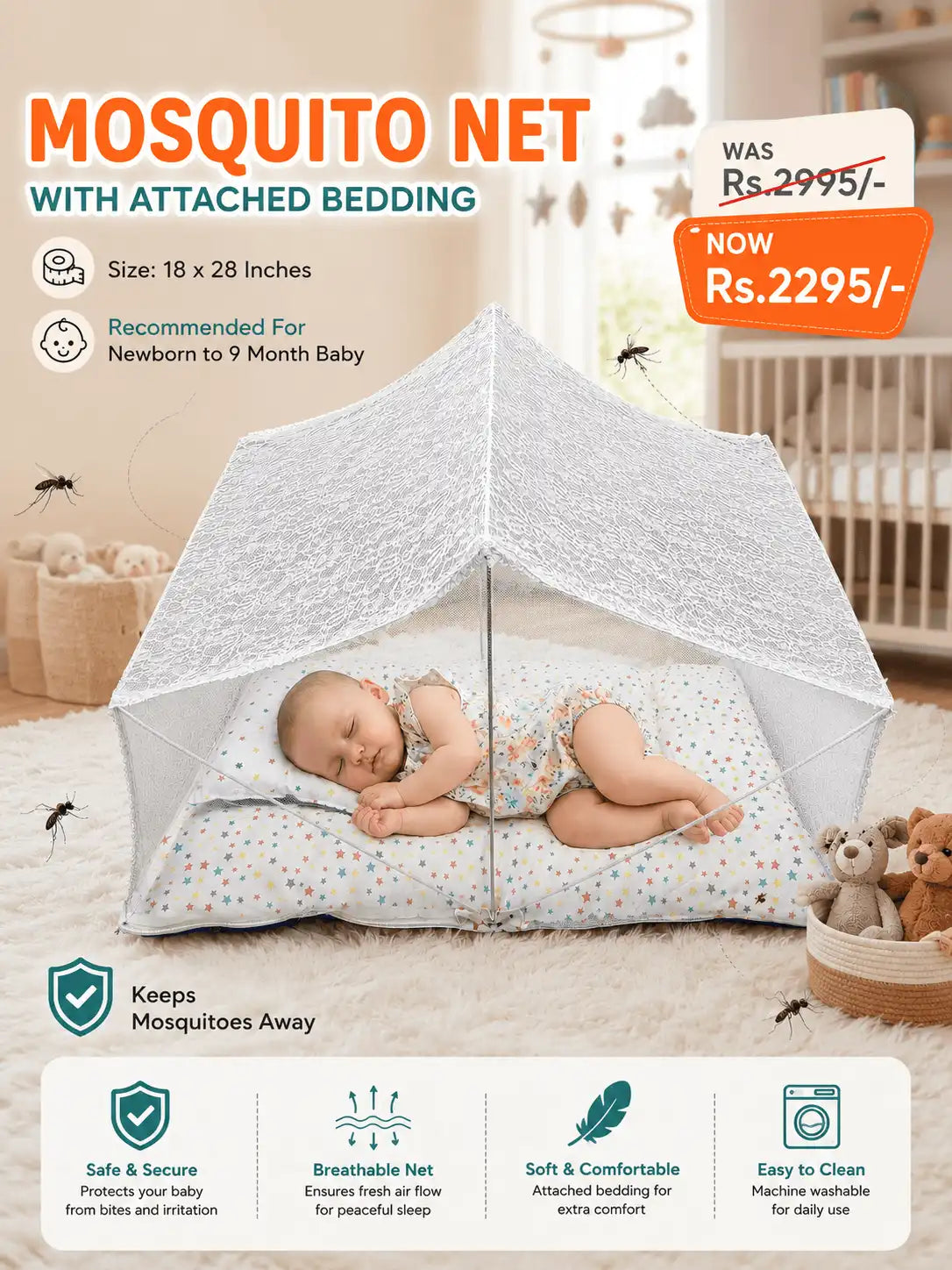 MOSQUITO NET Bedding Set | Anti Mosquito Net