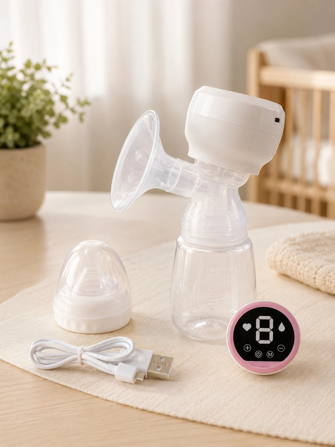 Premium Electric Breast Pump – Portable & Cordless Design