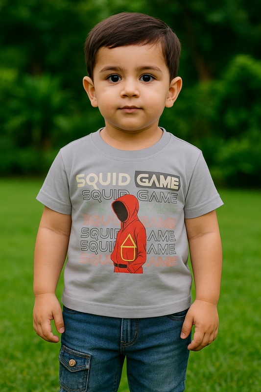 SQGame Black Denim Short + Light Blue Shirt Set