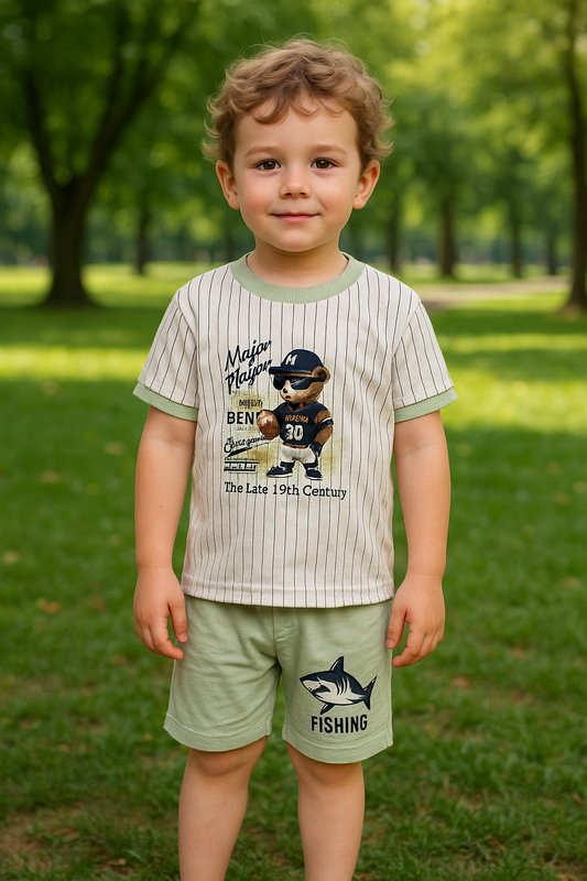 Make Money Bear LG Short + Shirt Set