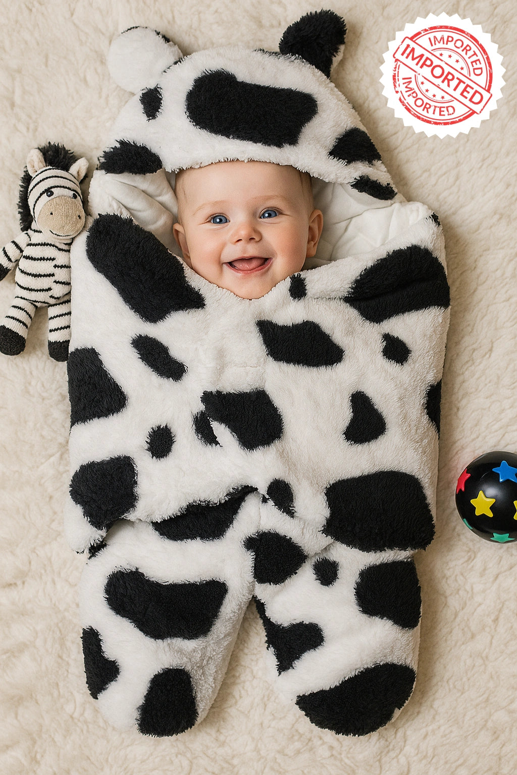 Imported Winter Swaddle Panda 0-9M Baby