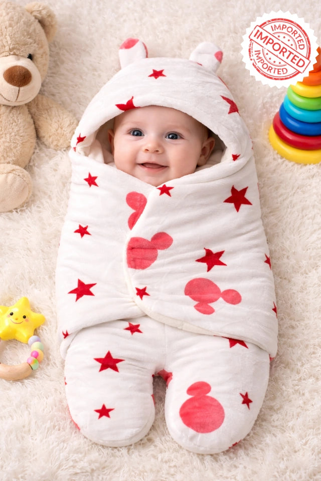 Imported Winter Swaddle Micky Star 0-9M Baby