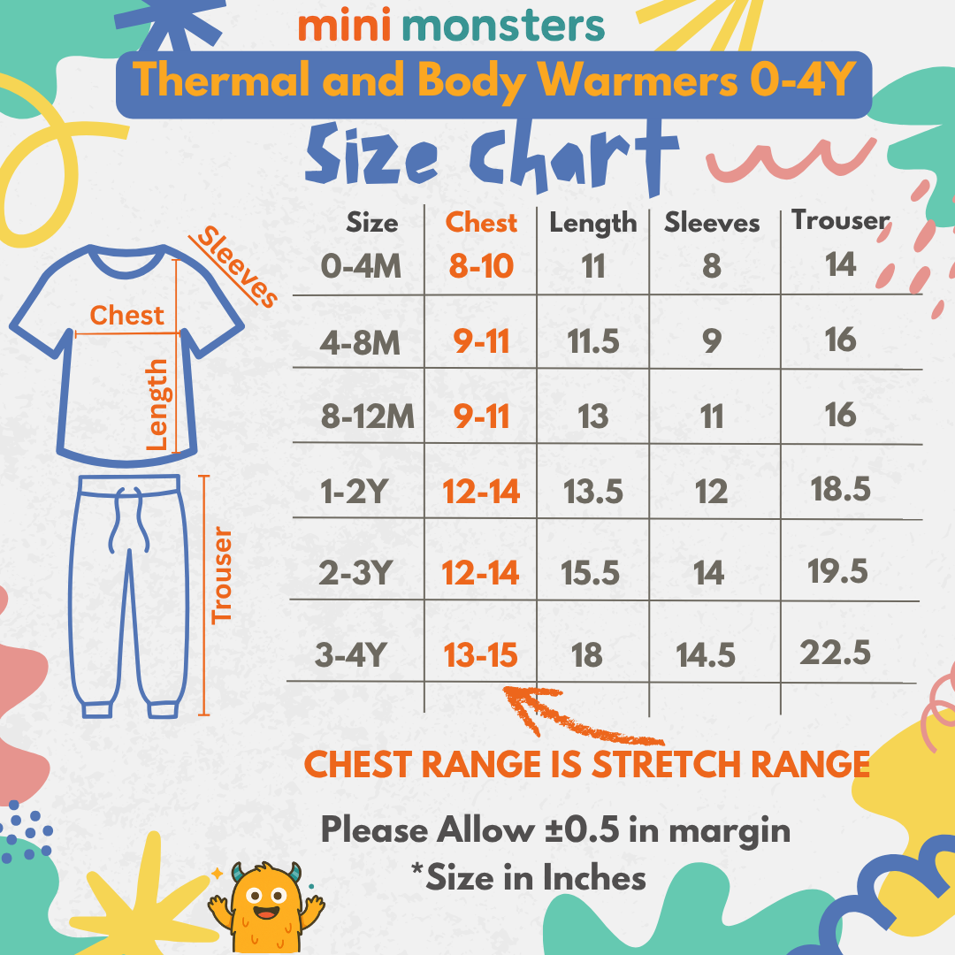 Pack of 3 Inner Thermal & Body Warmer - Infant -4Y