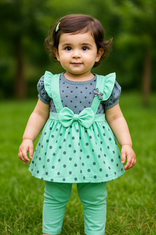 Micks Mint Green, Grey Frock and Trouser