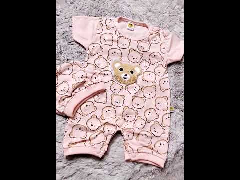 Cuddly Bear Romper & Cap Set GREEN - SUMMER FABRIC