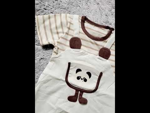 Panda Playtime Romper BROWN – SUMMER FABRIC