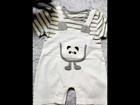 Panda Playtime Romper GREEN – SUMMER FABRIC